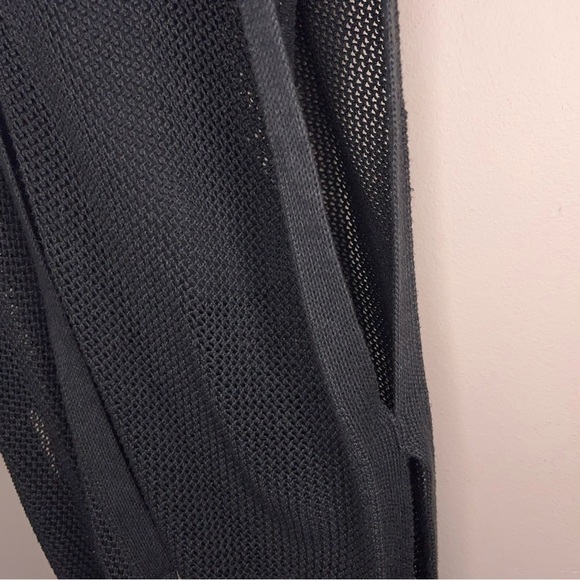 Small/Medium Black Open Knit Crochet Style Shrug Sweater Boho Goth Bohemian - Picture 5 of 16